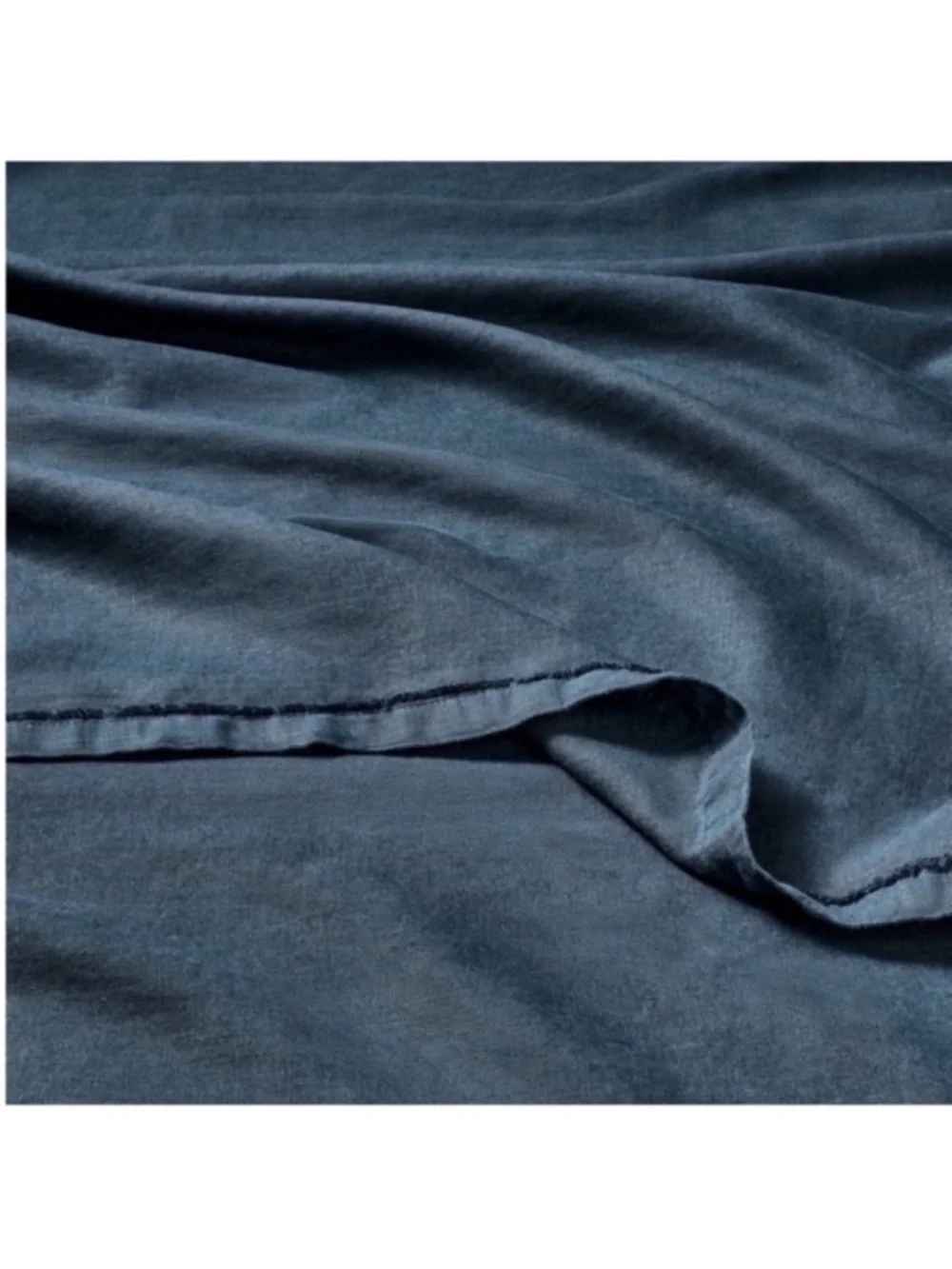 NWT King 100% Linen Sheet Set Dark Mineral Blue - Casaluna